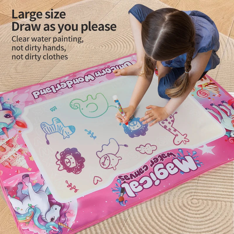 Magic Water Drawing Mat For Kids With Two Pens just add water NO MESS NO STAINS